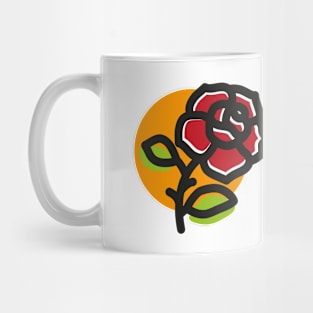 Destrulistic Traditional Tattoo Rose Mug